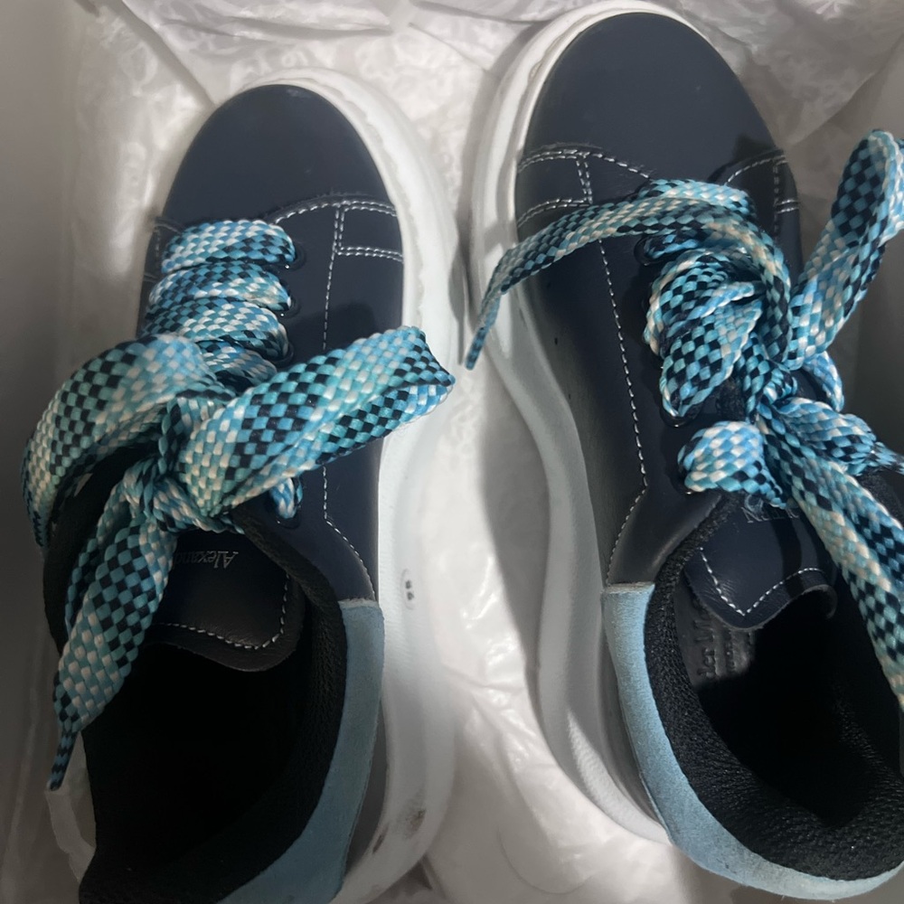 Alexander McQueen Kids Navy and Light Blue Sneakers